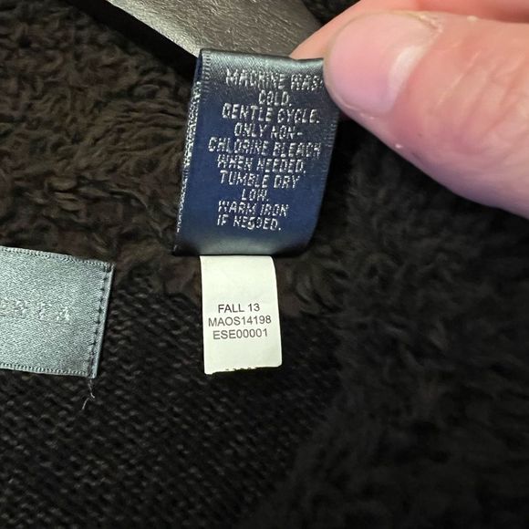 Oscar DeLa Renta 1/4Zip Dark Brown Mock Neck Ribbed Sherpa Lined Neck Sweater XL - Picture 12 of 16